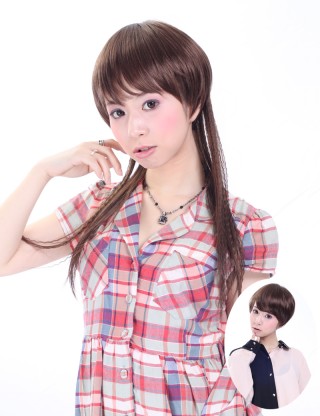 Wigs2you 接髪片 假髪女微卷假髪片 長卷假髪片 短髪變長接髪片E-013